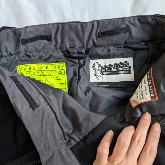 Spyder unisex insulated Ski pants size 10 - Picture 10 of 14
